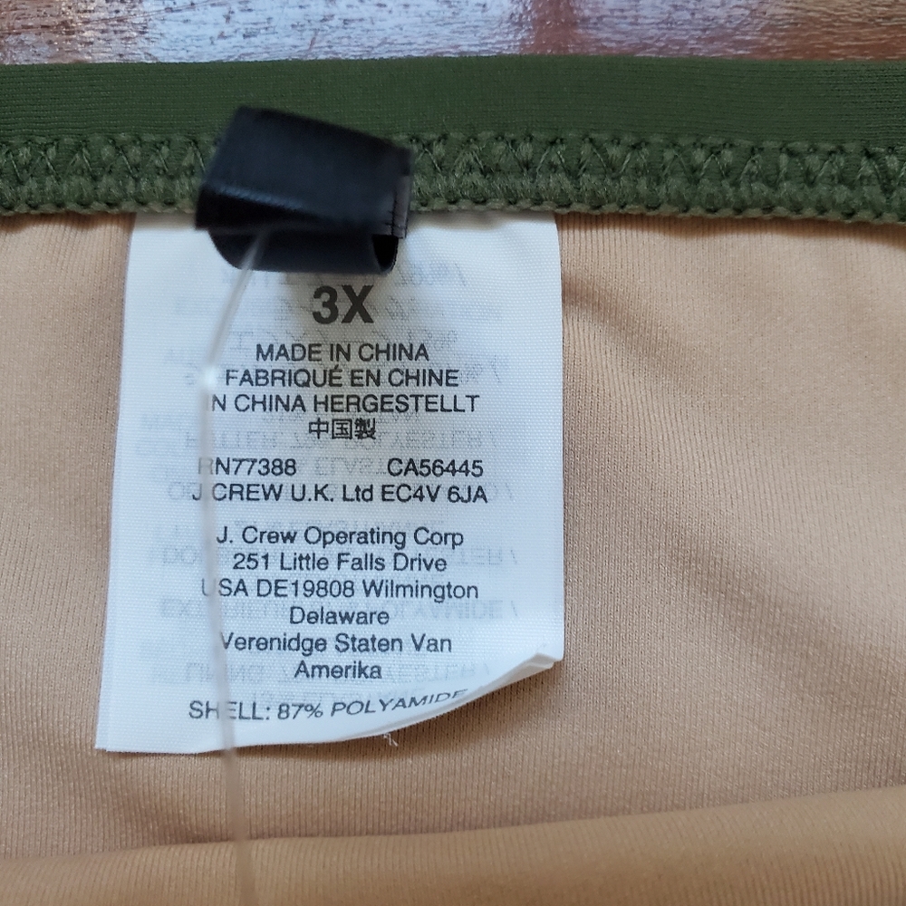 J.Crew plus full coverage bikini brief bottoms, 3X, green - Picture 4 of 8